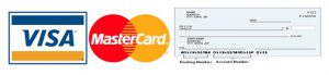 Visa, MasterCard, check