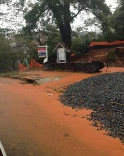 Flooding Street with a red Georgia Clay
