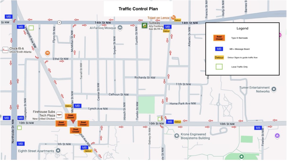 Hemphill Avenue NW Due to Large Valve Replacement Work