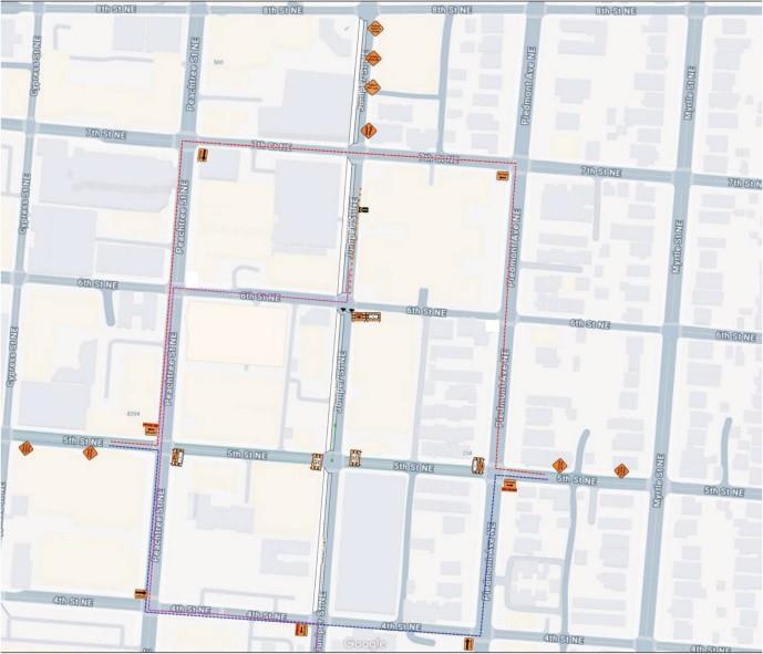 Road Closure on Juniper Street NE UPDATE Map